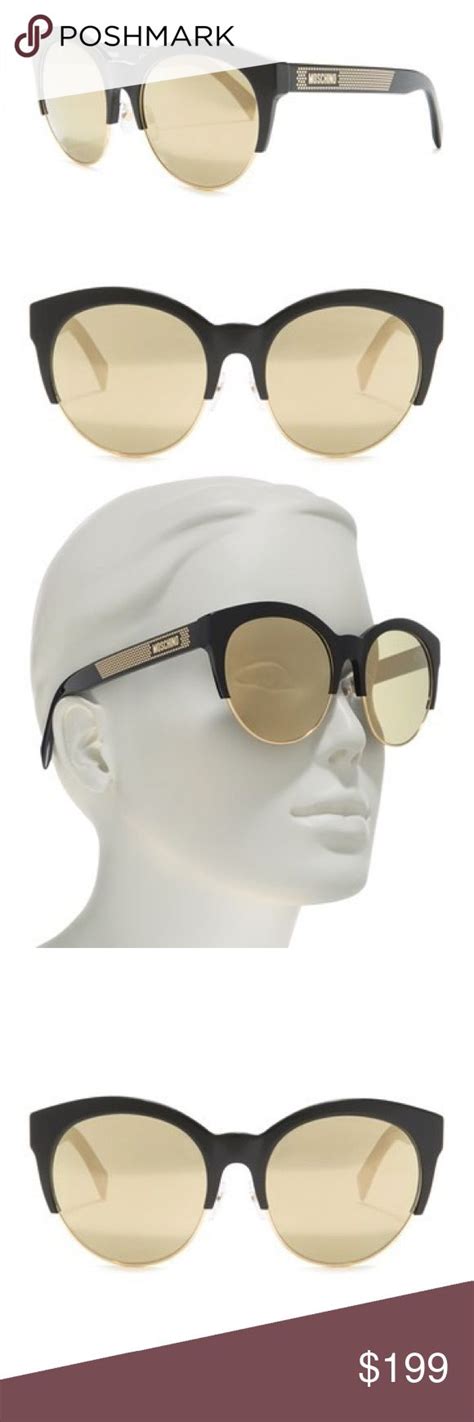 moschino round 56mm sunglasses.